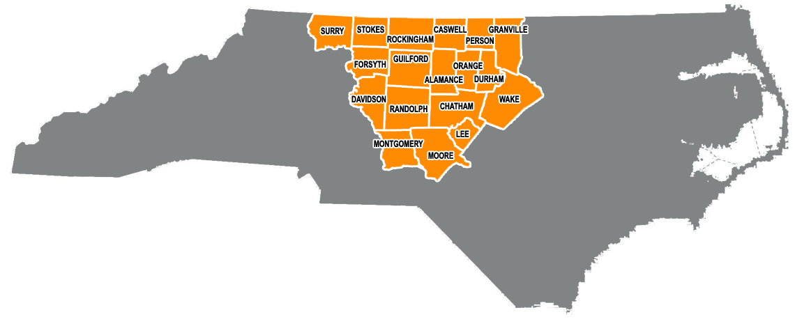 North Carolina pest extermination map